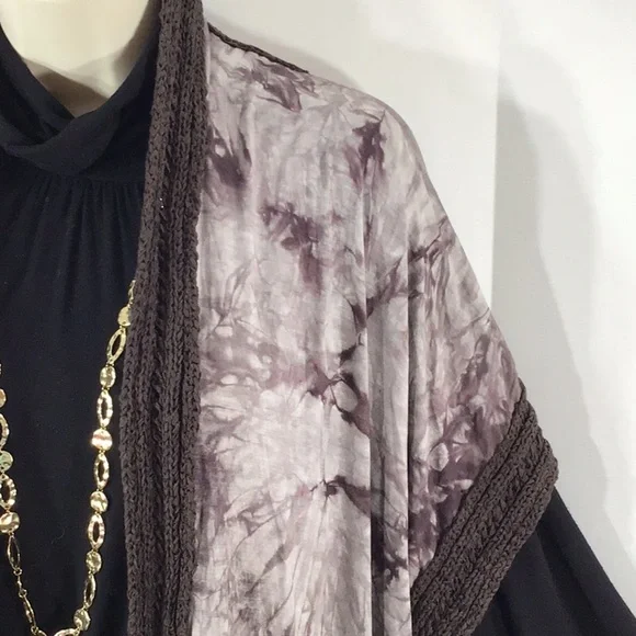 Papermoon sleeveless boho cardigan kimono L NWT - Picture 2 of 14